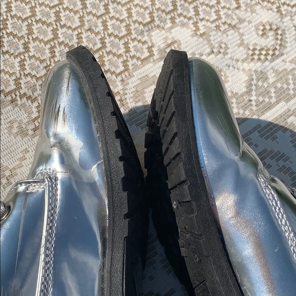 Yoki Silver Combat Boots Sz 8 - Picture 7 of 7